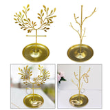 Maxbell Iron Jewelry Stand Earrings Hanging Dresser for Necklaces Brooches Watch Leaf