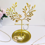 Maxbell Iron Jewelry Stand Earrings Hanging Dresser for Necklaces Brooches Watch Leaf