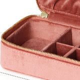 Maxbell Jewelry Box Organizer Dual Zippers Multifunctional for Stud Bracelets Girls Pink