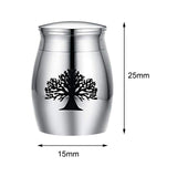 Maxbell Cremation Memorial Urn Remembrance Waterproof Souvenir Organizer Pet Urn Tree pattern