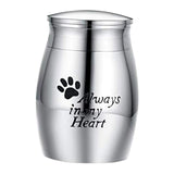 Maxbell Cremation Memorial Urn Remembrance Waterproof Souvenir Organizer Pet Urn Footprint pattern
