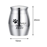 Maxbell Cremation Memorial Urn Remembrance Waterproof Souvenir Organizer Pet Urn Footprint pattern