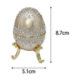 Maxbell Jewelry Storage Box Sophisticated Ornaments for Easter Festival Wedding Argent