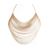 Maxbell Boho Rhinestone Body Chain Multilayer Decoration for Rave Nightclub Prom
