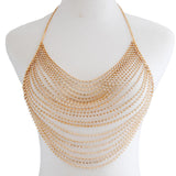 Maxbell Boho Rhinestone Body Chain Multilayer Decoration for Rave Nightclub Prom