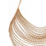 Maxbell Boho Rhinestone Body Chain Multilayer Decoration for Rave Nightclub Prom