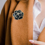 Maxbell Brooch Bridal Corsage DIY Craft Costume Decorative for Blouse Holiday Jacket Black
