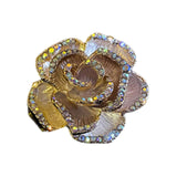 Maxbell Rose Flower Brooch Pins Elegant Floral Pins Exquisite for Party Suit Banquet White
