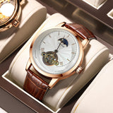 Maxbell Mechanical Automatic Watch for Men Luminous Hands 45mm for Birthday Dad