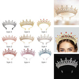 Maxbell Crown Hair Accessories Princess Tiara Wedding Tiara for Prom Christmas Style A
