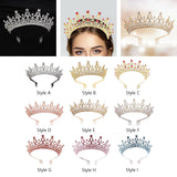 Maxbell Crown Hair Accessories Princess Tiara Wedding Tiara for Prom Christmas Style A