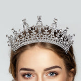 Maxbell Crown Hair Accessories Princess Tiara Wedding Tiara for Prom Christmas Style A