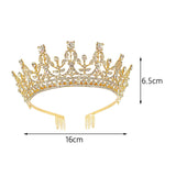 Maxbell Crown Hair Accessories Princess Tiara Wedding Tiara for Prom Christmas Style B