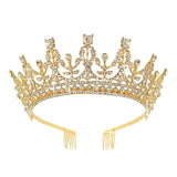 Maxbell Crown Hair Accessories Princess Tiara Wedding Tiara for Prom Christmas Style B