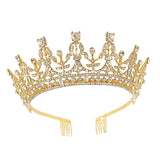 Maxbell Crown Hair Accessories Princess Tiara Wedding Tiara for Prom Christmas Style B