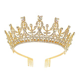 Maxbell Crown Hair Accessories Princess Tiara Wedding Tiara for Prom Christmas Style B