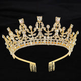 Maxbell Crown Hair Accessories Princess Tiara Wedding Tiara for Prom Christmas Style B