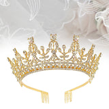 Maxbell Crown Hair Accessories Princess Tiara Wedding Tiara for Prom Christmas Style B