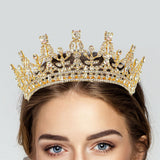 Maxbell Crown Hair Accessories Princess Tiara Wedding Tiara for Prom Christmas Style B