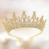 Maxbell Crown Hair Accessories Princess Tiara Wedding Tiara for Prom Christmas Style B