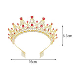 Maxbell Crown Hair Accessories Princess Tiara Wedding Tiara for Prom Christmas Style C