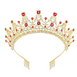 Maxbell Crown Hair Accessories Princess Tiara Wedding Tiara for Prom Christmas Style C