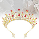 Maxbell Crown Hair Accessories Princess Tiara Wedding Tiara for Prom Christmas Style C