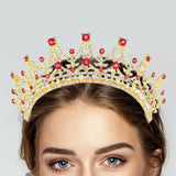 Maxbell Crown Hair Accessories Princess Tiara Wedding Tiara for Prom Christmas Style C