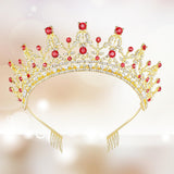 Maxbell Crown Hair Accessories Princess Tiara Wedding Tiara for Prom Christmas Style C
