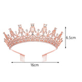 Maxbell Crown Hair Accessories Princess Tiara Wedding Tiara for Prom Christmas Style D