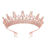 Maxbell Crown Hair Accessories Princess Tiara Wedding Tiara for Prom Christmas Style D