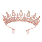 Maxbell Crown Hair Accessories Princess Tiara Wedding Tiara for Prom Christmas Style D