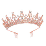 Maxbell Crown Hair Accessories Princess Tiara Wedding Tiara for Prom Christmas Style D