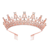 Maxbell Crown Hair Accessories Princess Tiara Wedding Tiara for Prom Christmas Style D