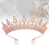 Maxbell Crown Hair Accessories Princess Tiara Wedding Tiara for Prom Christmas Style D