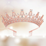 Maxbell Crown Hair Accessories Princess Tiara Wedding Tiara for Prom Christmas Style D