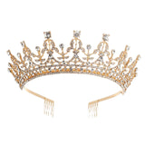 Maxbell Crown Hair Accessories Princess Tiara Wedding Tiara for Prom Christmas Style E