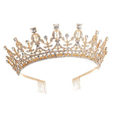 Maxbell Crown Hair Accessories Princess Tiara Wedding Tiara for Prom Christmas Style E
