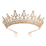Maxbell Crown Hair Accessories Princess Tiara Wedding Tiara for Prom Christmas Style E