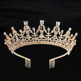 Maxbell Crown Hair Accessories Princess Tiara Wedding Tiara for Prom Christmas Style E