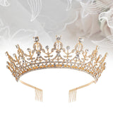 Maxbell Crown Hair Accessories Princess Tiara Wedding Tiara for Prom Christmas Style E
