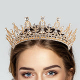 Maxbell Crown Hair Accessories Princess Tiara Wedding Tiara for Prom Christmas Style E