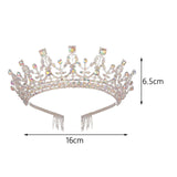Maxbell Crown Hair Accessories Princess Tiara Wedding Tiara for Prom Christmas Style F