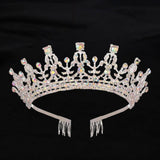 Maxbell Crown Hair Accessories Princess Tiara Wedding Tiara for Prom Christmas Style F