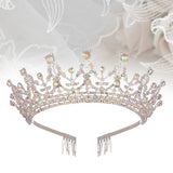 Maxbell Crown Hair Accessories Princess Tiara Wedding Tiara for Prom Christmas Style F