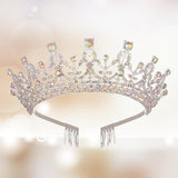 Maxbell Crown Hair Accessories Princess Tiara Wedding Tiara for Prom Christmas Style F