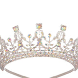 Maxbell Crown Hair Accessories Princess Tiara Wedding Tiara for Prom Christmas Style F