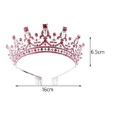Maxbell Crown Hair Accessories Princess Tiara Wedding Tiara for Prom Christmas Style H