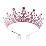 Maxbell Crown Hair Accessories Princess Tiara Wedding Tiara for Prom Christmas Style H