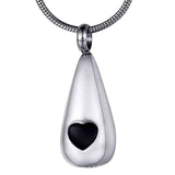 Maxbell Hanging Cremation Urn Necklace Keepsake Jewelry Rustproof for Bereavement